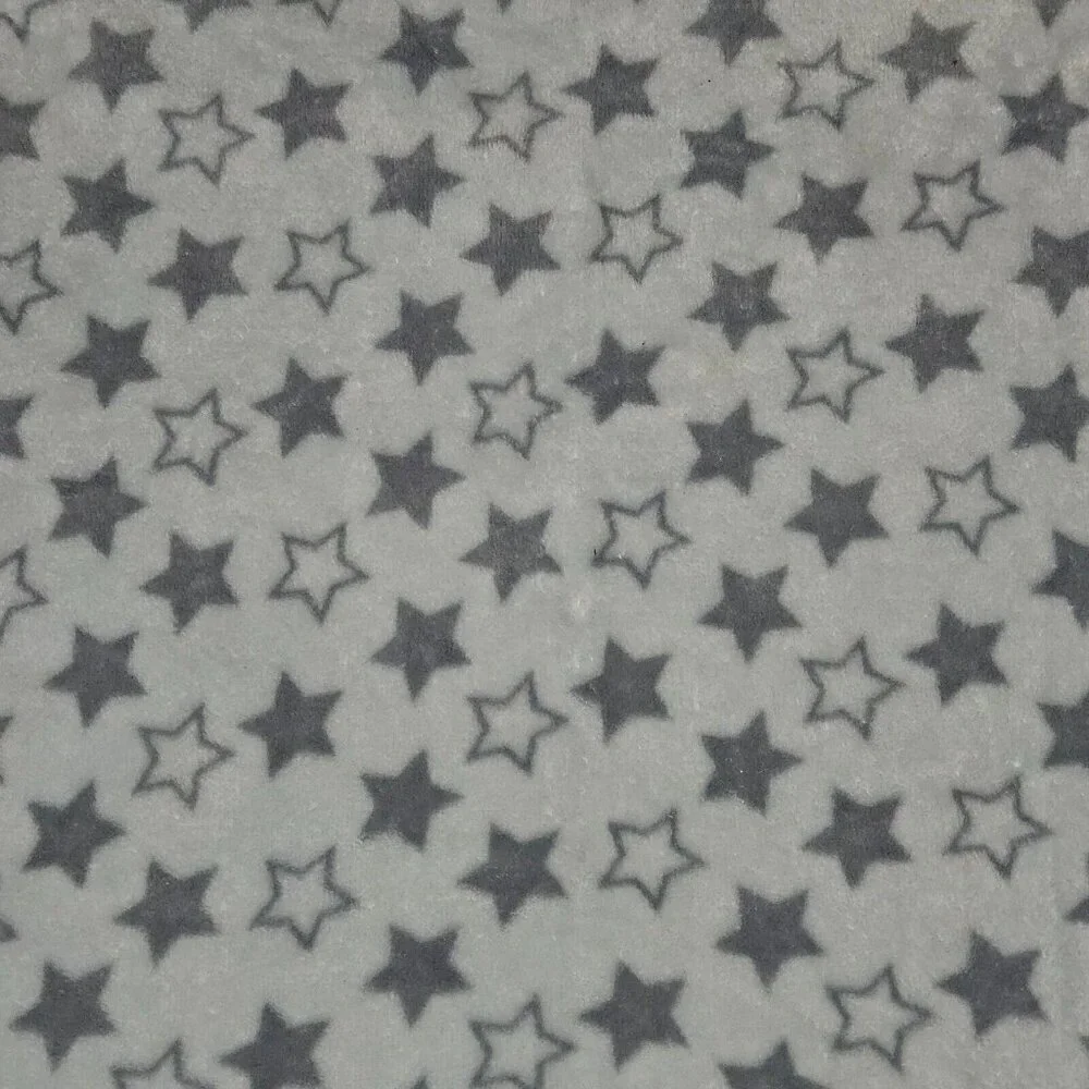 Baby Gear Gray Stars Fleece Baby Blanket Soft 30